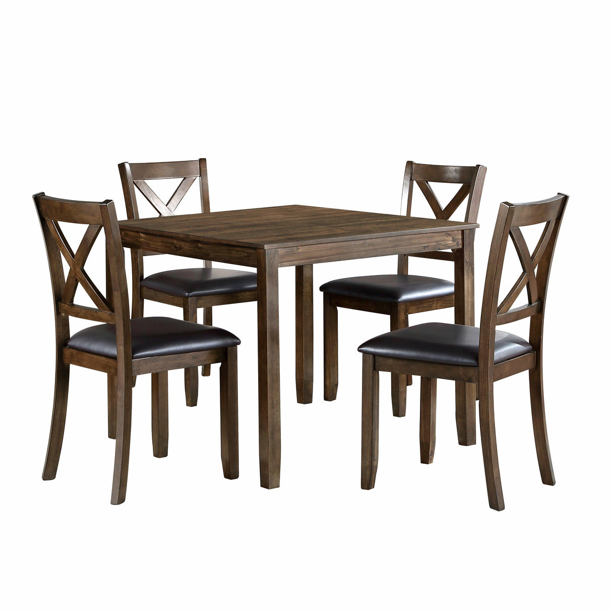 Hazel Charcoal Brown 5-Piece Dining Set by Homelegance at Eve Furniture
