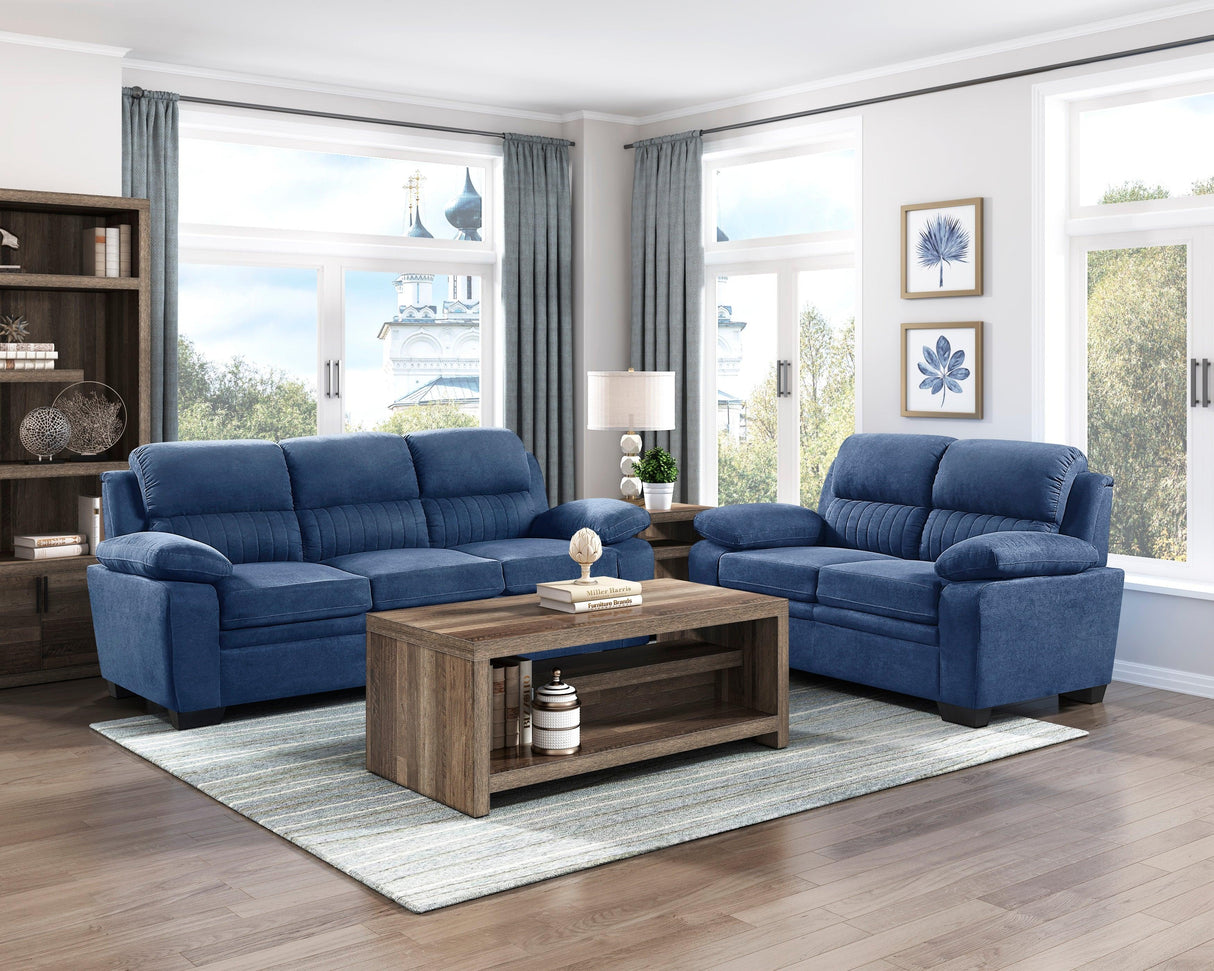 Holleman Blue Sofa by Homelegance at Eve Furniture