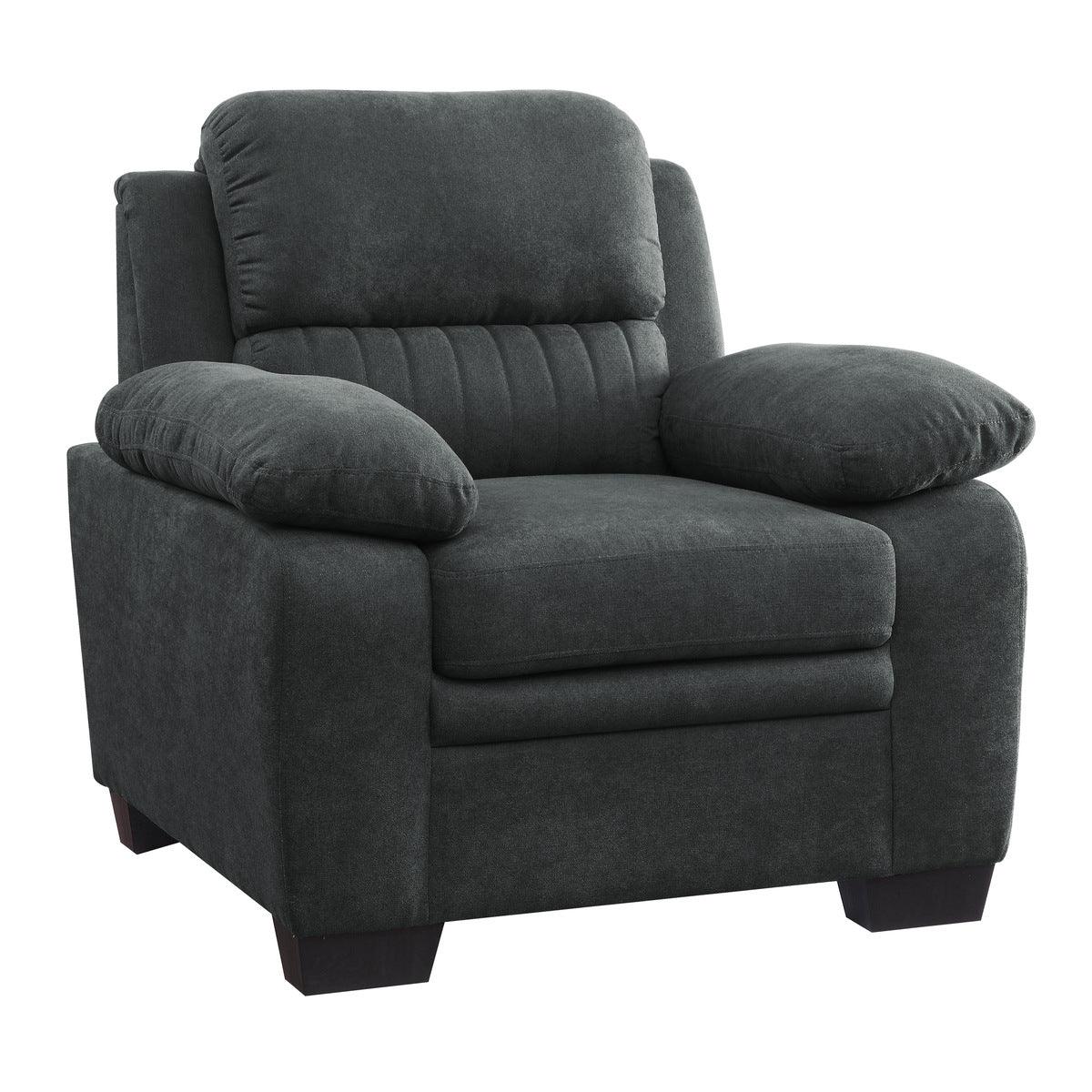 Holleman Dark Gray Living Room Chair by Homelegance at Eve Furniture