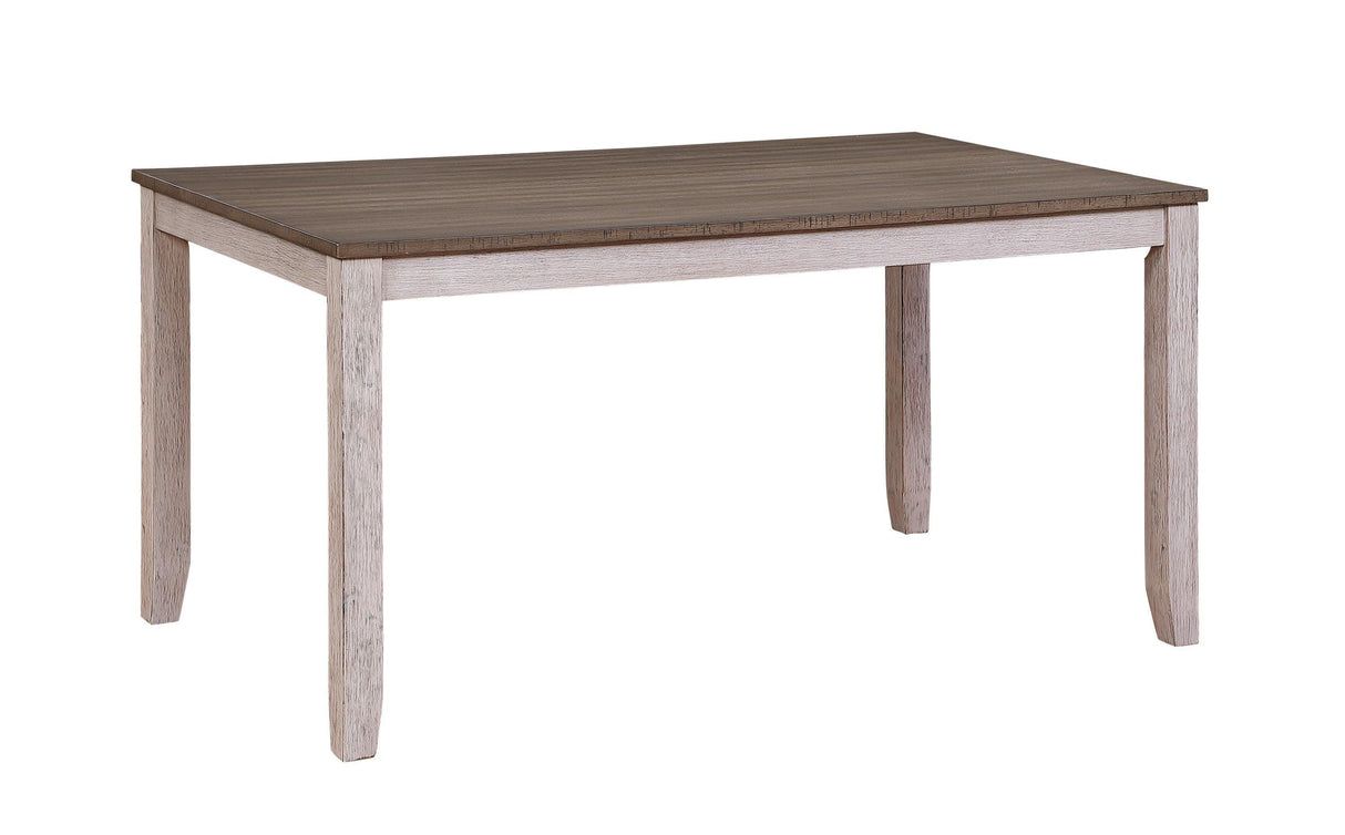 Ithaca Grayish White/Brown Dining Table by Homelegance at Eve Furniture