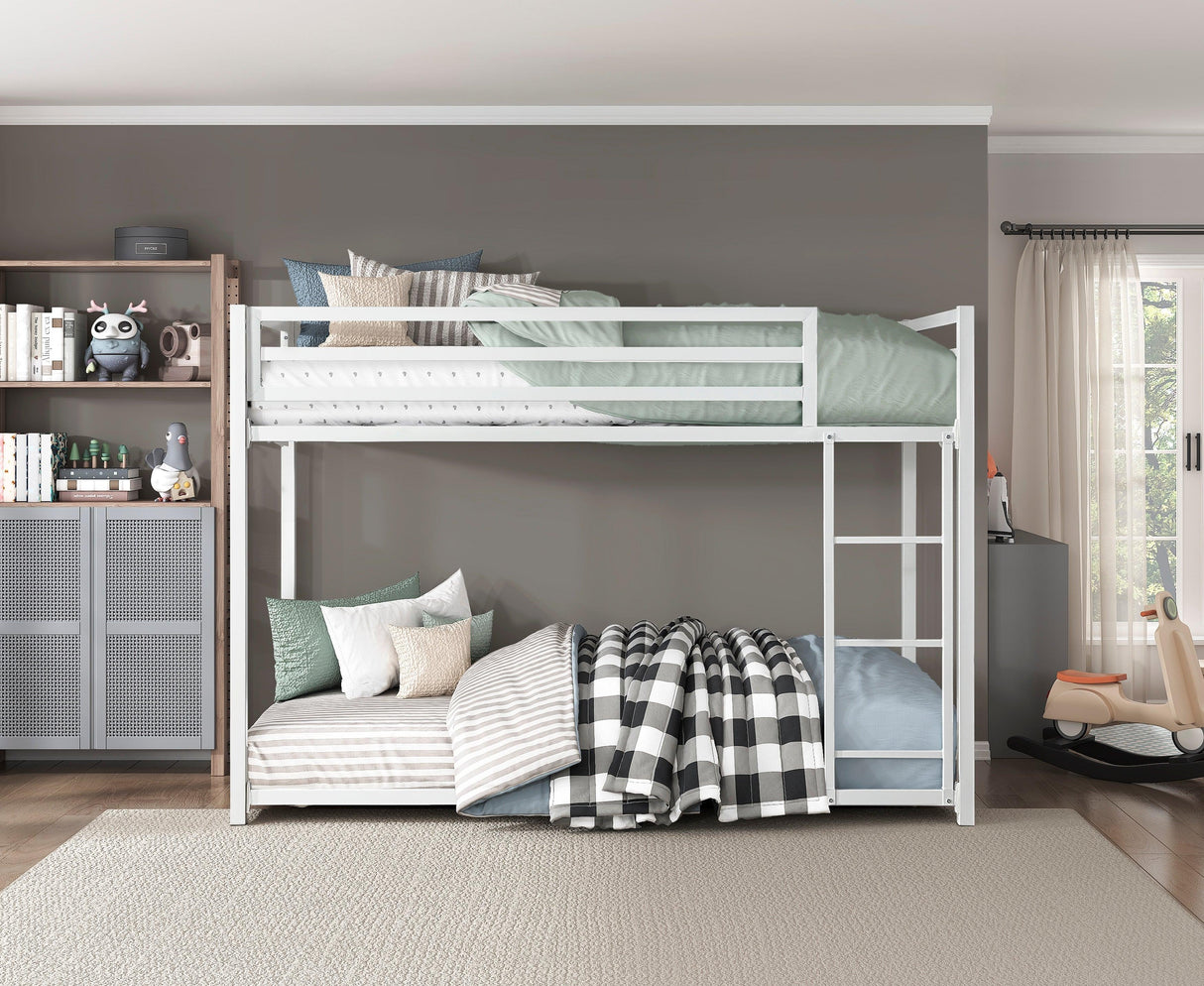 Jovie White Metal Twin/Twin Bunk Bed by Homelegance at Eve Furniture