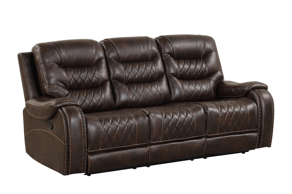 Juniper Brown Oversized 3-Piece Reclining Living Room Set by Happy Homes at Eve Furniture