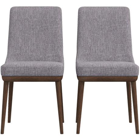 Kate Mid-Century Modern Dining Chair (Set of 2) Grey Polyester Blend