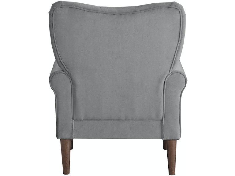 Kyrie Dark Gray Velvet Accent Chair by Homelegance at Eve Furniture