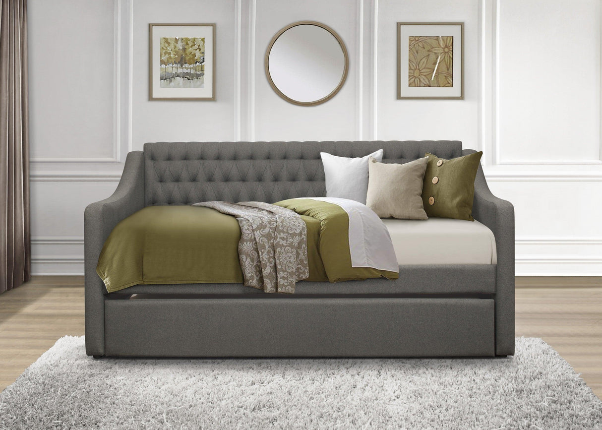 Labelle Gray Twin Daybed with Trundle by Homelegance at Eve Furniture