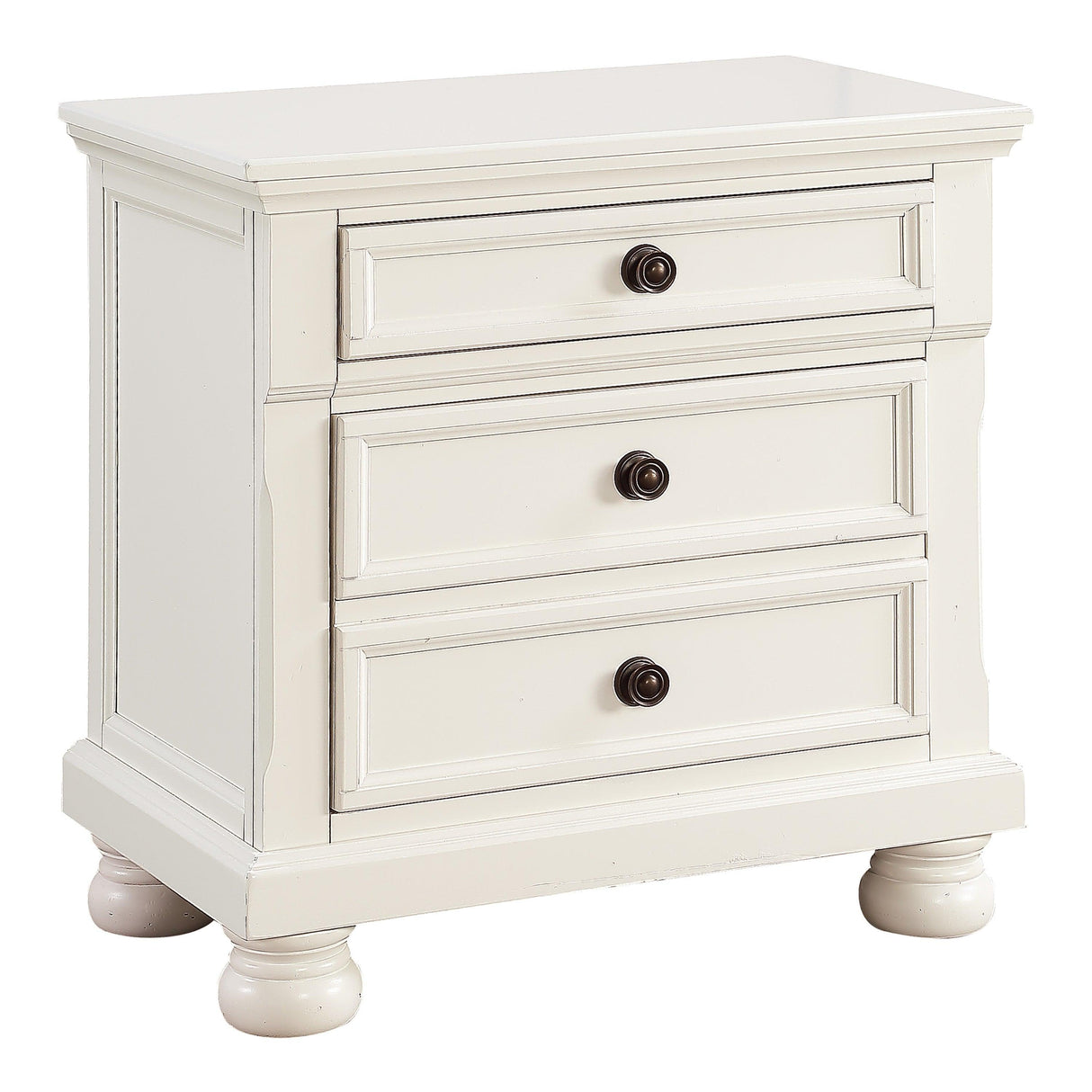 Laurelin White Nightstand by Homelegance at Eve Furniture