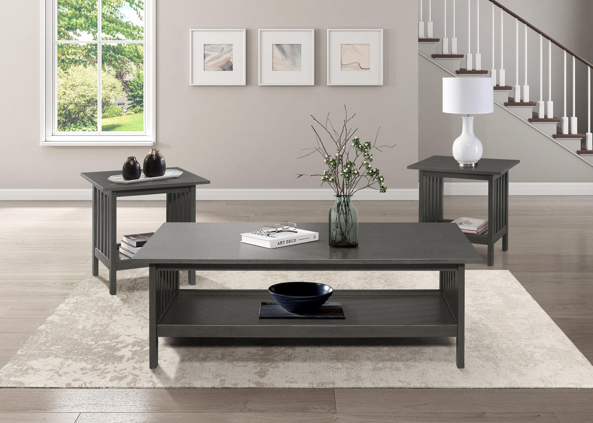 Lewiston Antique Gray 3-Piece Pack Occasional Set by Homelegance at Eve Furniture