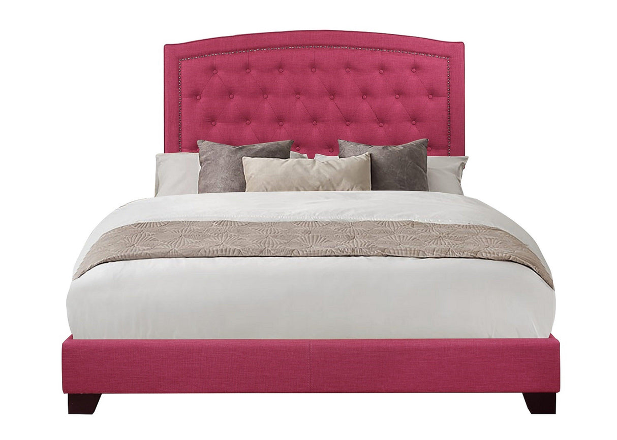 Linda Pink Full Upholstered Bed by Homelegance at Eve Furniture