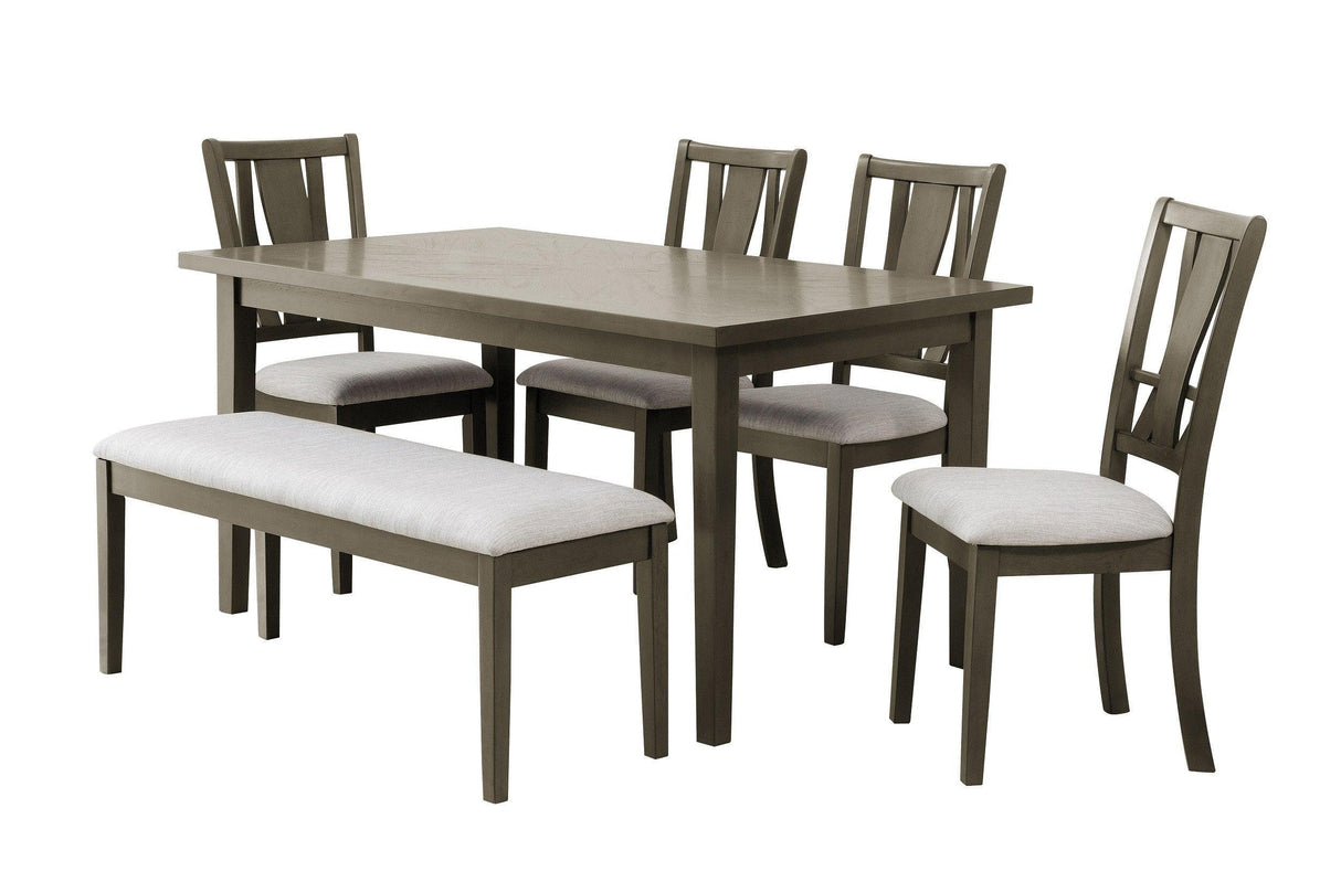 London Gray Mindy 6-Piece Dining Set by Homelegance at Eve Furniture