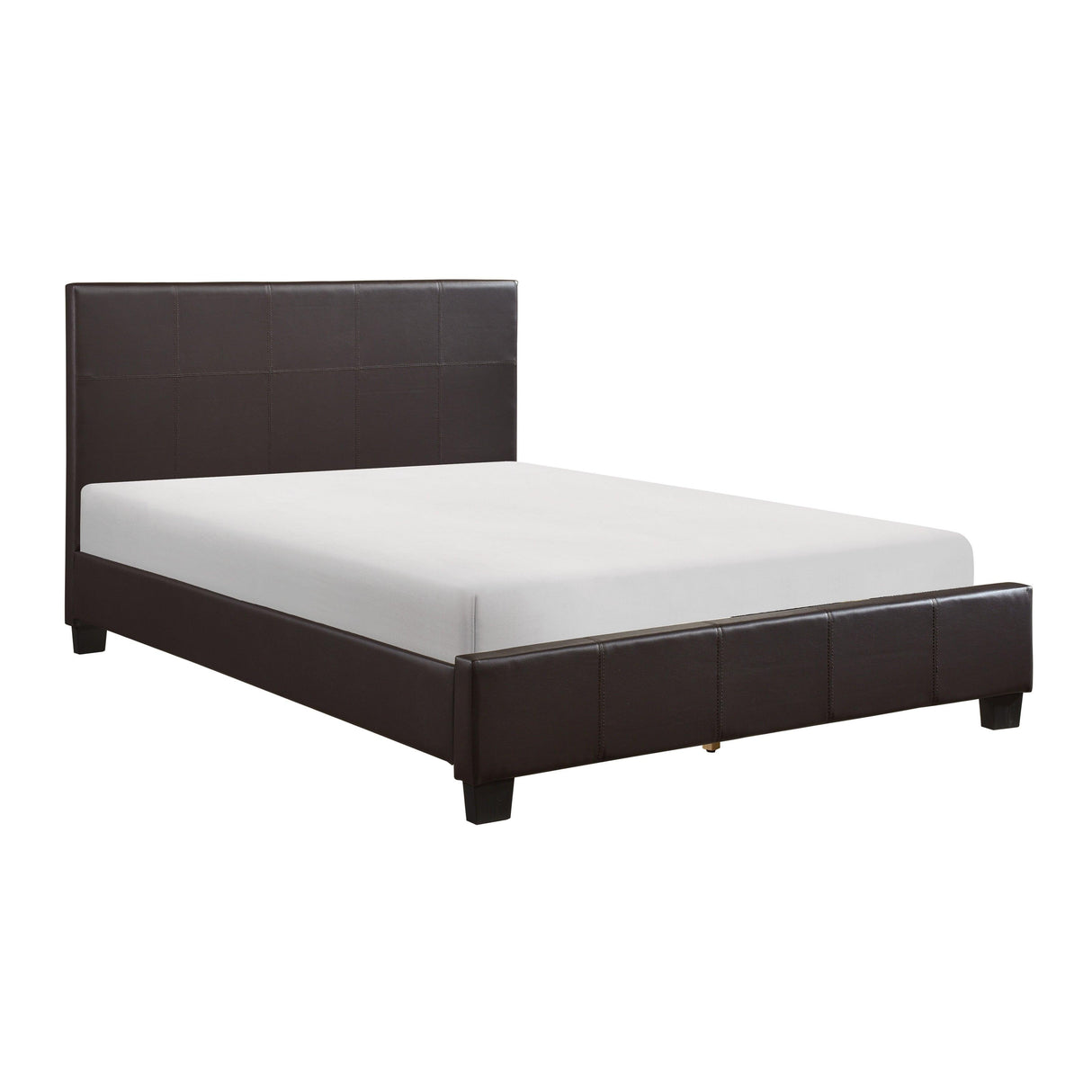 Lorenzi Dark Brown Upholstered Platform Youth Bedroom Set by Homelegance at Eve Furniture