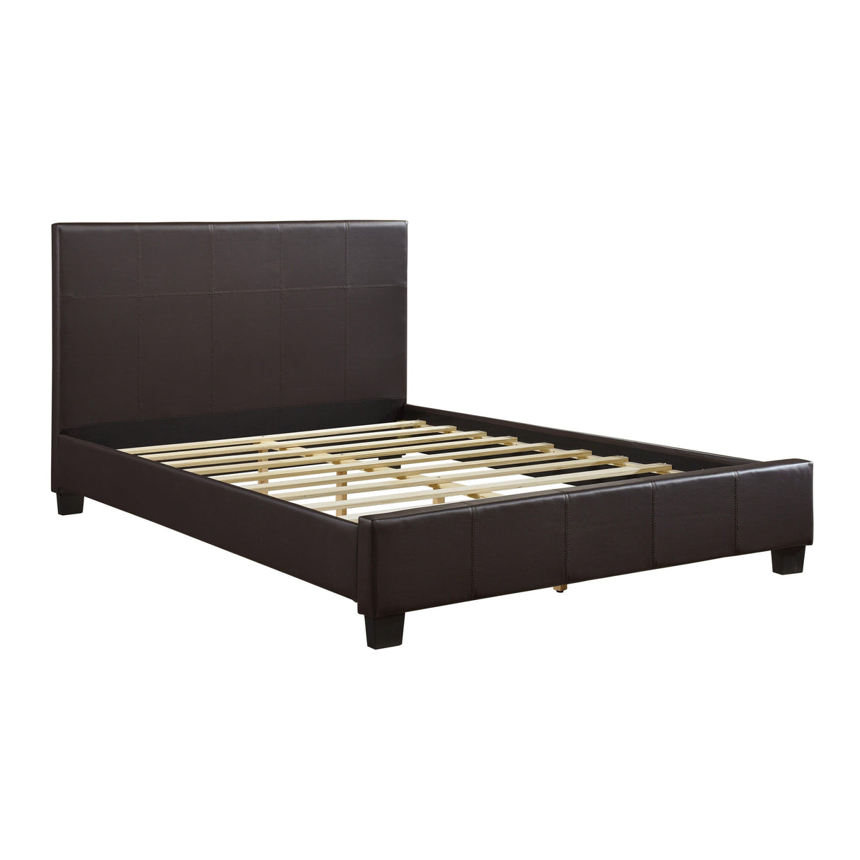 Lorenzi Dark Brown Upholstered Platform Youth Bedroom Set by Homelegance at Eve Furniture