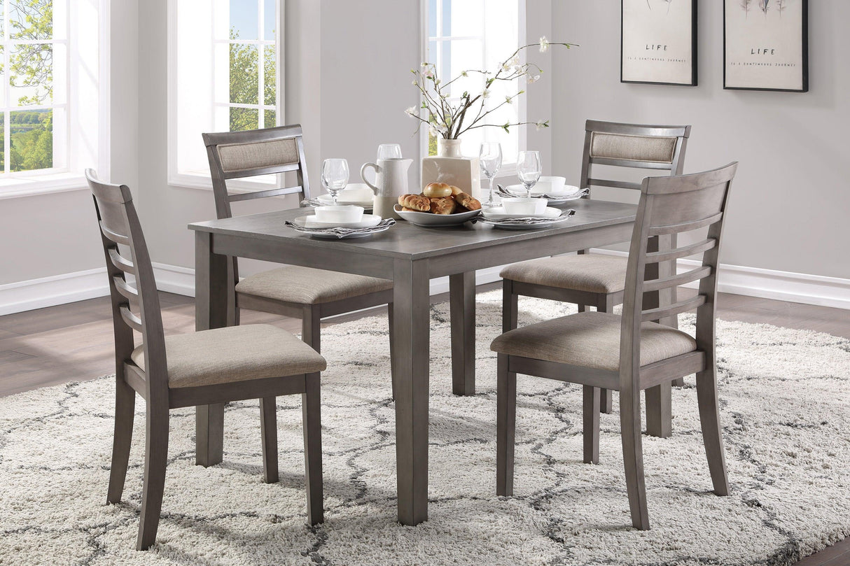 Lovell Gray 5-Piece Dining Set by Homelegance at Eve Furniture
