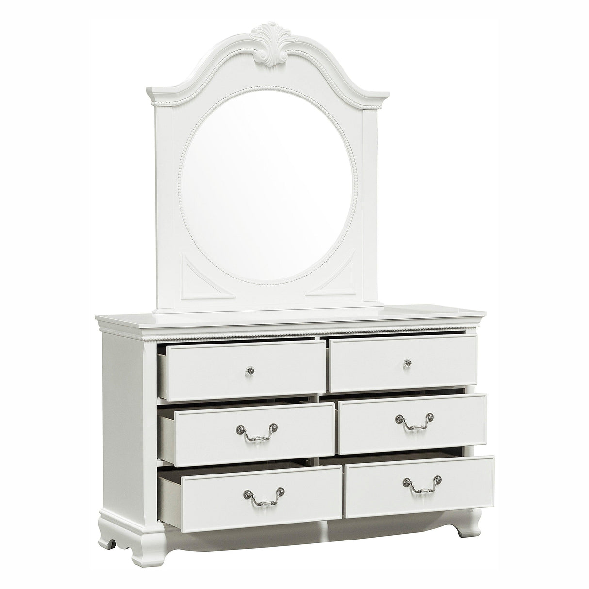 Lucida White Dresser by Homelegance at Eve Furniture