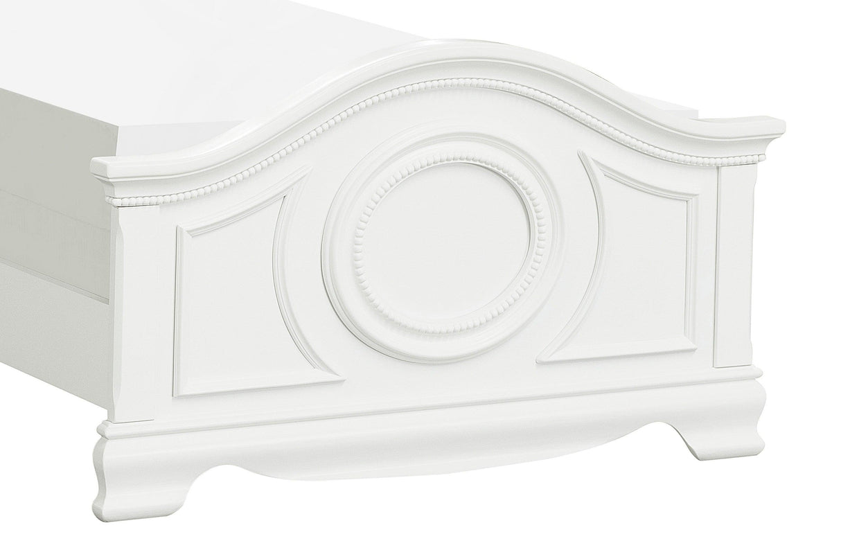 Lucida White Twin Panel Bed by Homelegance at Eve Furniture