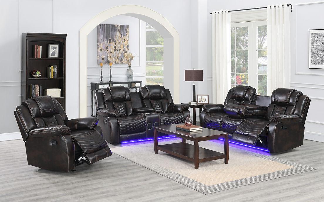 Lucky Charm Brown Reclining Living Room Set by New Era Innovations at Eve Furniture