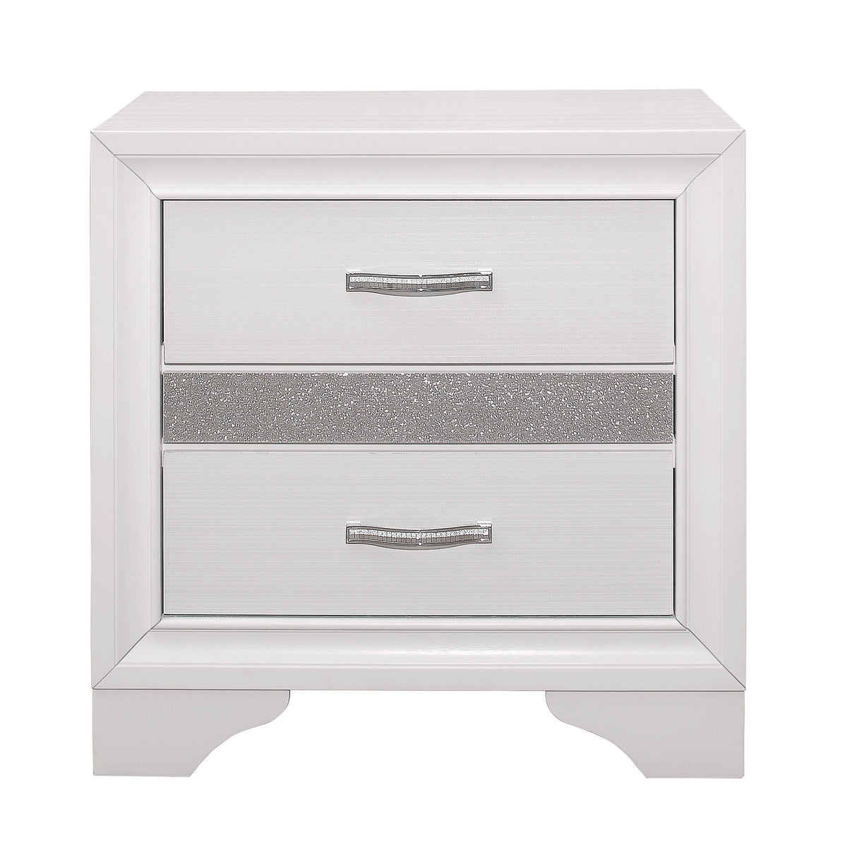 Luster White Nightstand by Homelegance at Eve Furniture