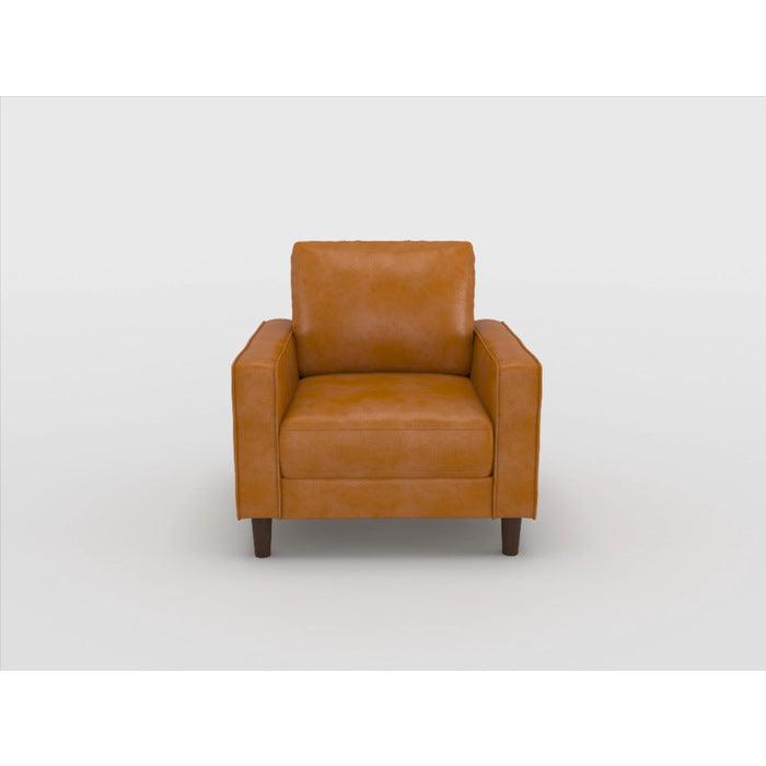 Malcolm Brown Faux Leather Chair by Homelegance at Eve Furniture