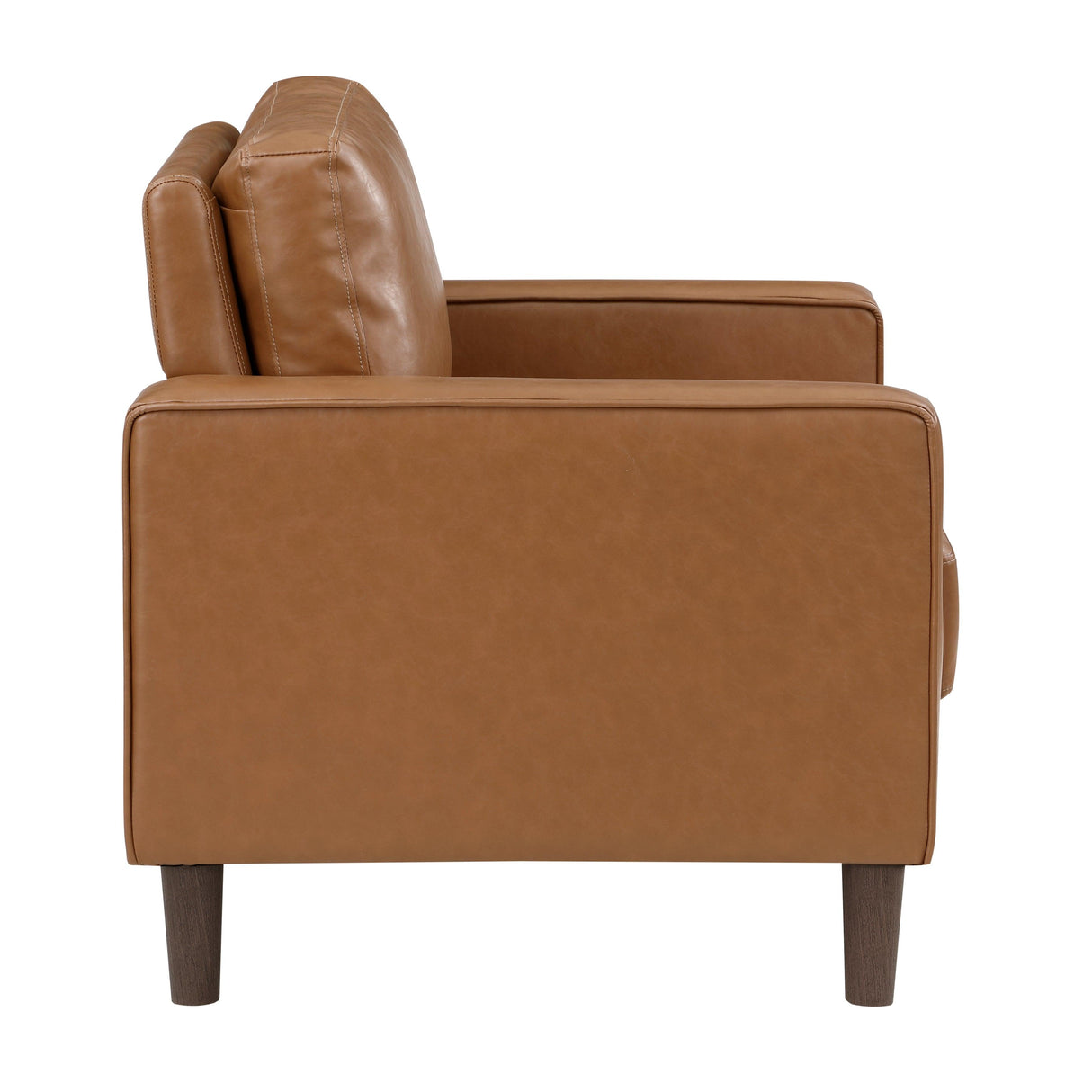 Malcolm Brown Faux Leather Chair by Homelegance at Eve Furniture