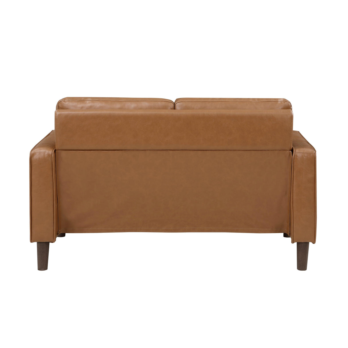 Malcolm Brown Faux Leather Loveseat by Homelegance at Eve Furniture