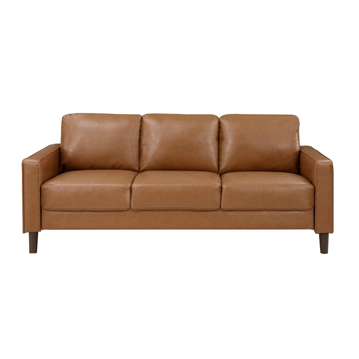 Malcolm Brown Faux Leather Sofa by Homelegance at Eve Furniture
