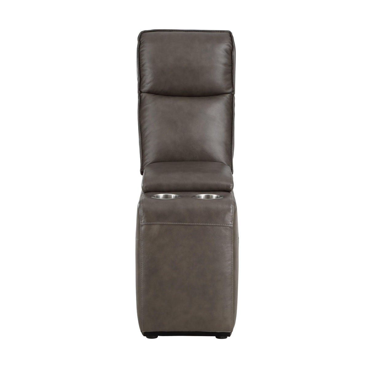 Maroni Dark Brown Leather 6-Piece Modular Power Reclining Sectional by Homelegance at Eve Furniture