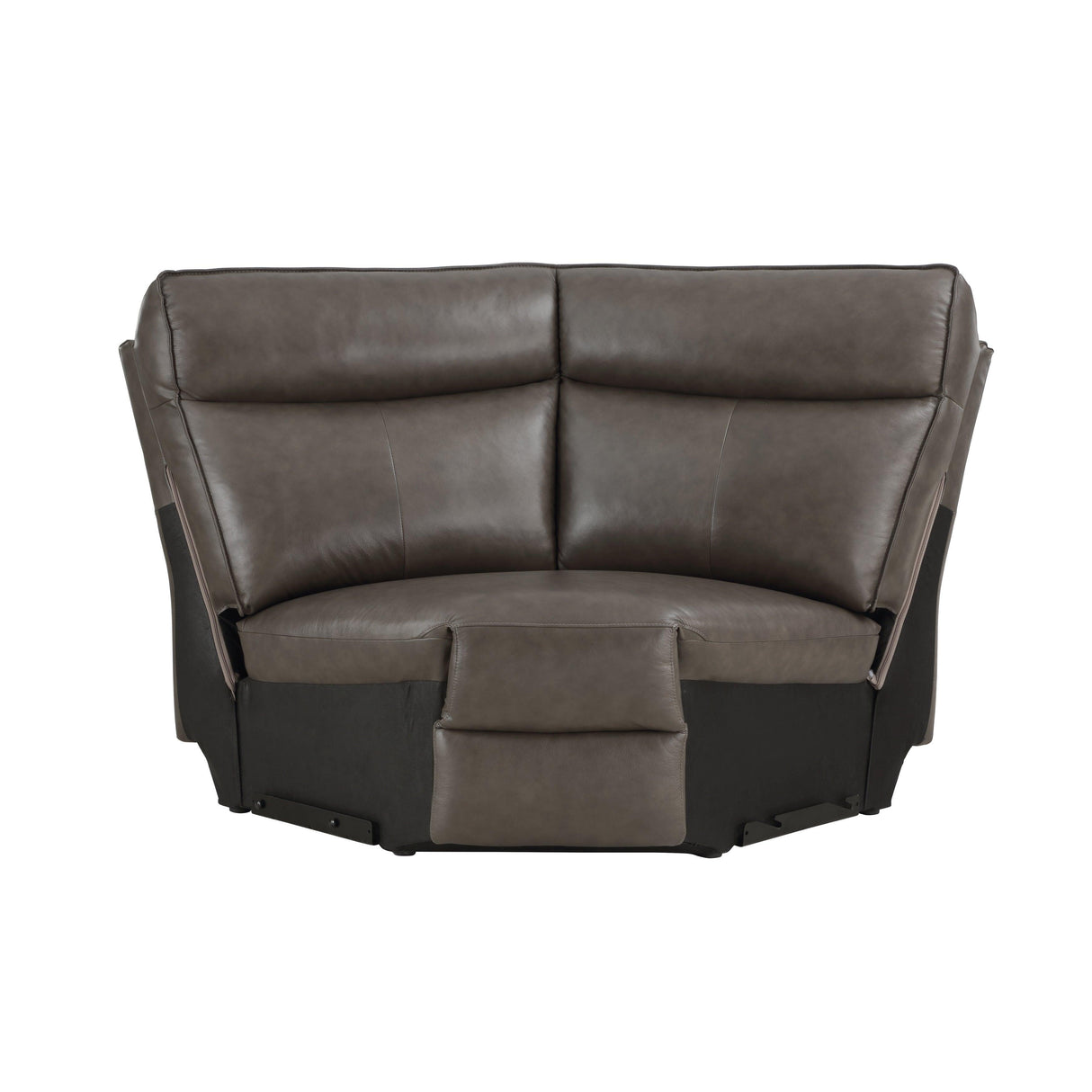 Maroni Dark Brown Leather 6-Piece Modular Power Reclining Sectional by Homelegance at Eve Furniture