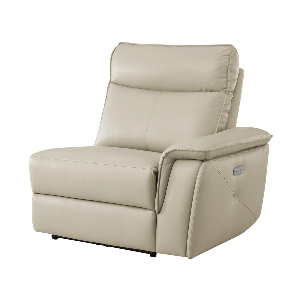 Maroni Taupe Leather 6-Piece Modular Power Reclining Sectional by Homelegance at Eve Furniture