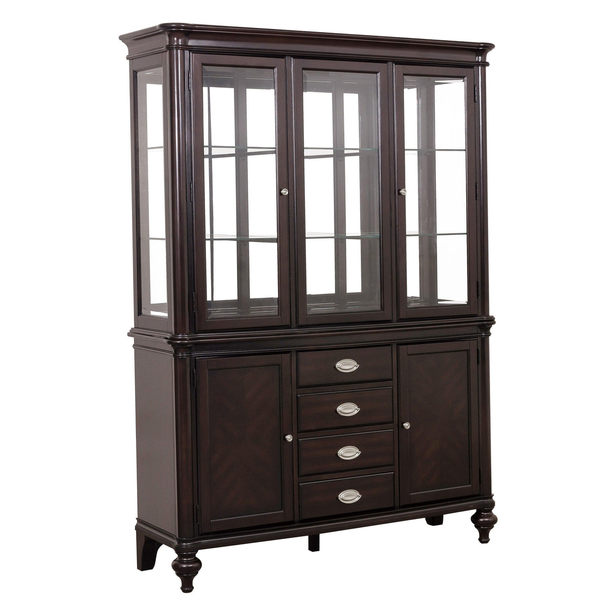 Marston Dark Cherry Buffet & Hutch by Homelegance at Eve Furniture