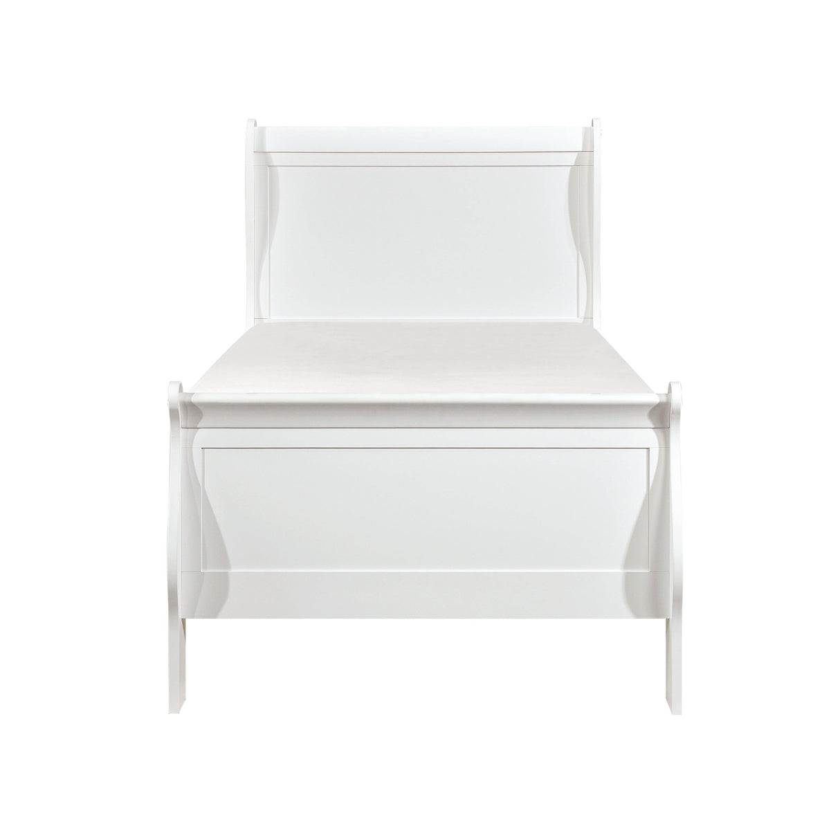 Mayville White Twin Sleigh Bed by Homelegance at Eve Furniture