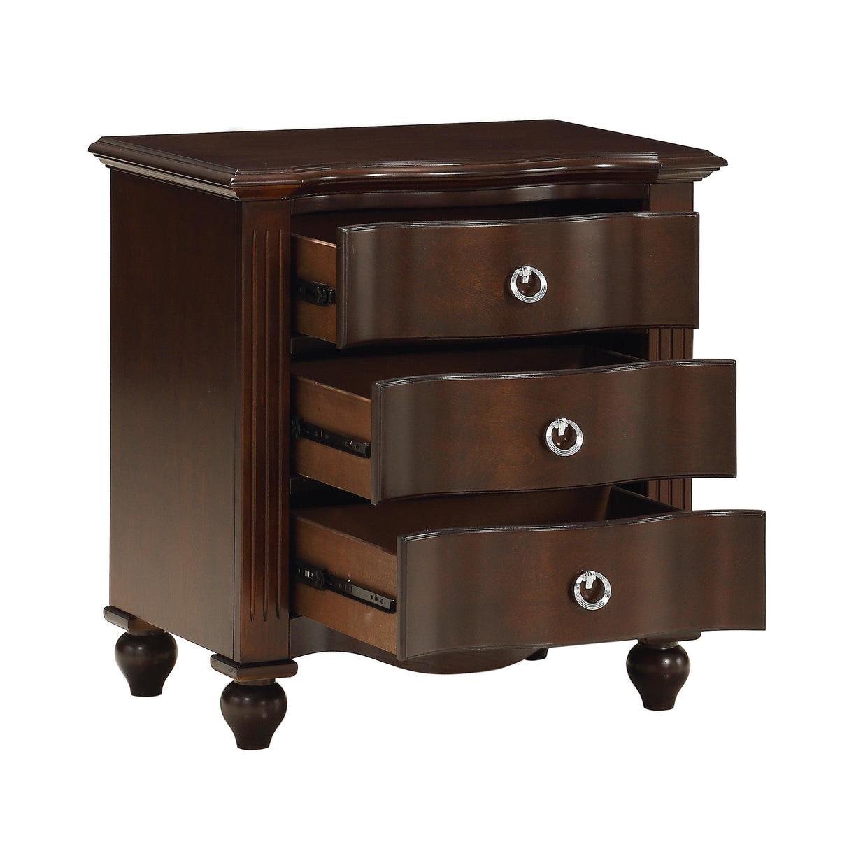 Meghan Espresso Nightstand by Homelegance at Eve Furniture