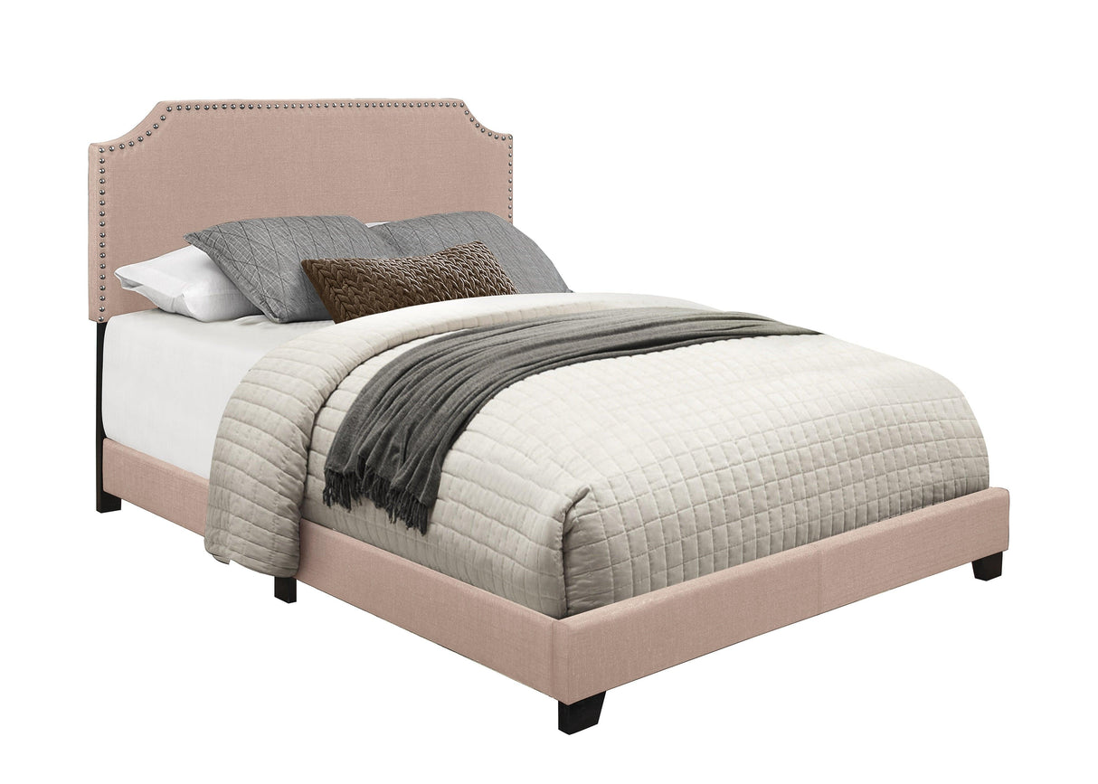Miranda Beige Full Upholstered Bed by Homelegance at Eve Furniture