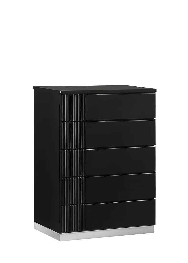 Modena Black LED Italian Bedroom Set by New Era Innovations at Eve Furniture