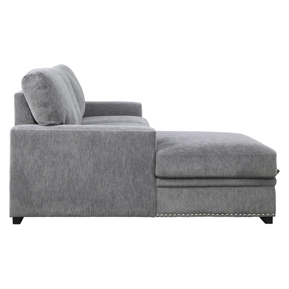 Morelia 2-Piece Sectional with Pull-out Bed and Left Chaise with Hidden Storage In Gray by Homelegance at Eve Furniture