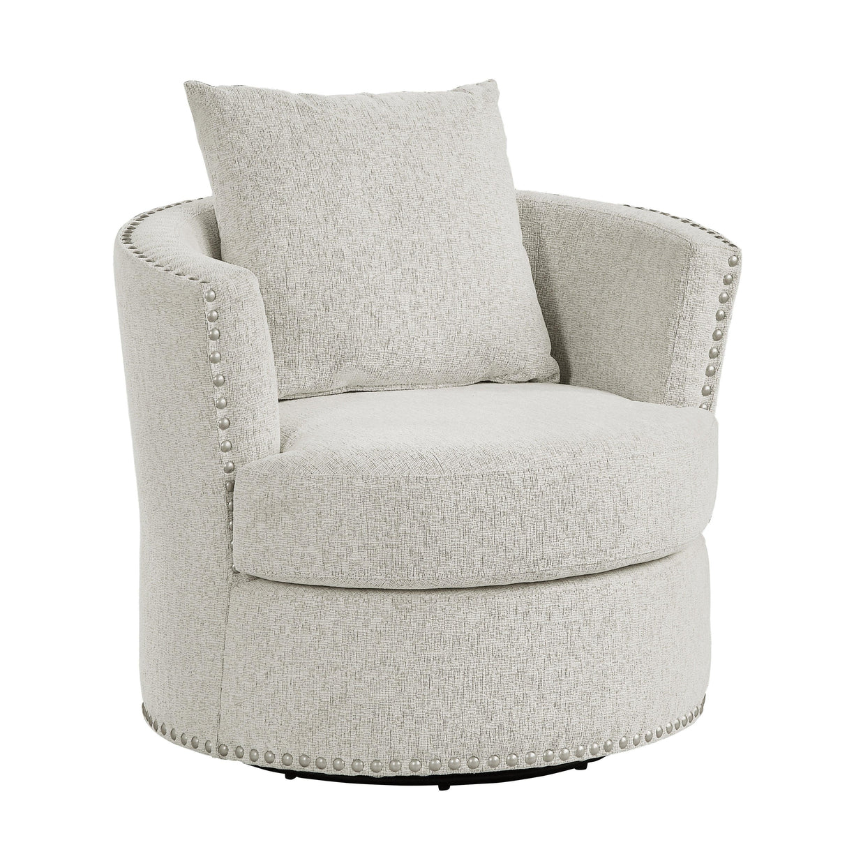 Morelia Beige Swivel Chair by Homelegance at Eve Furniture