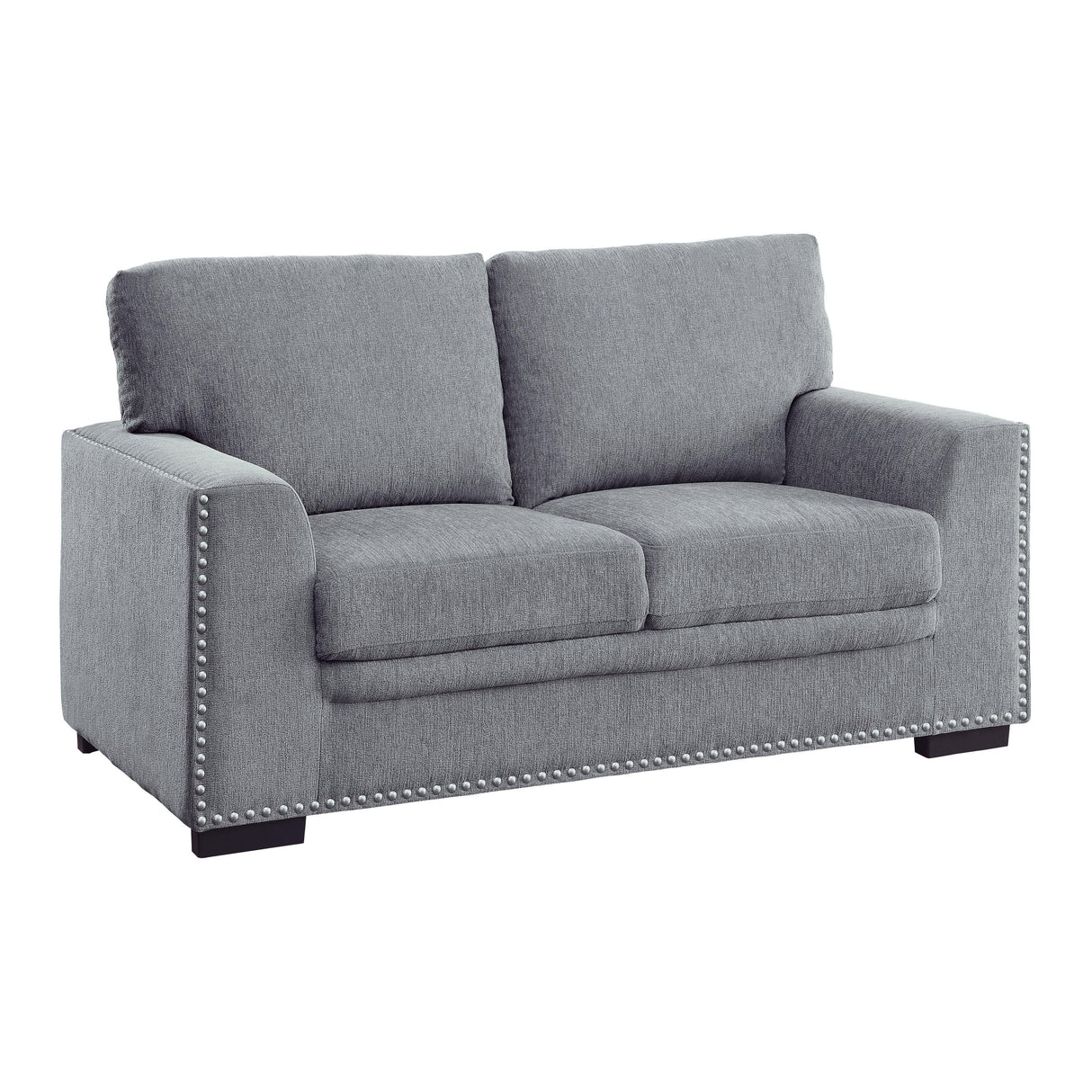 Morelia Dark Gray Loveseat by Homelegance at Eve Furniture