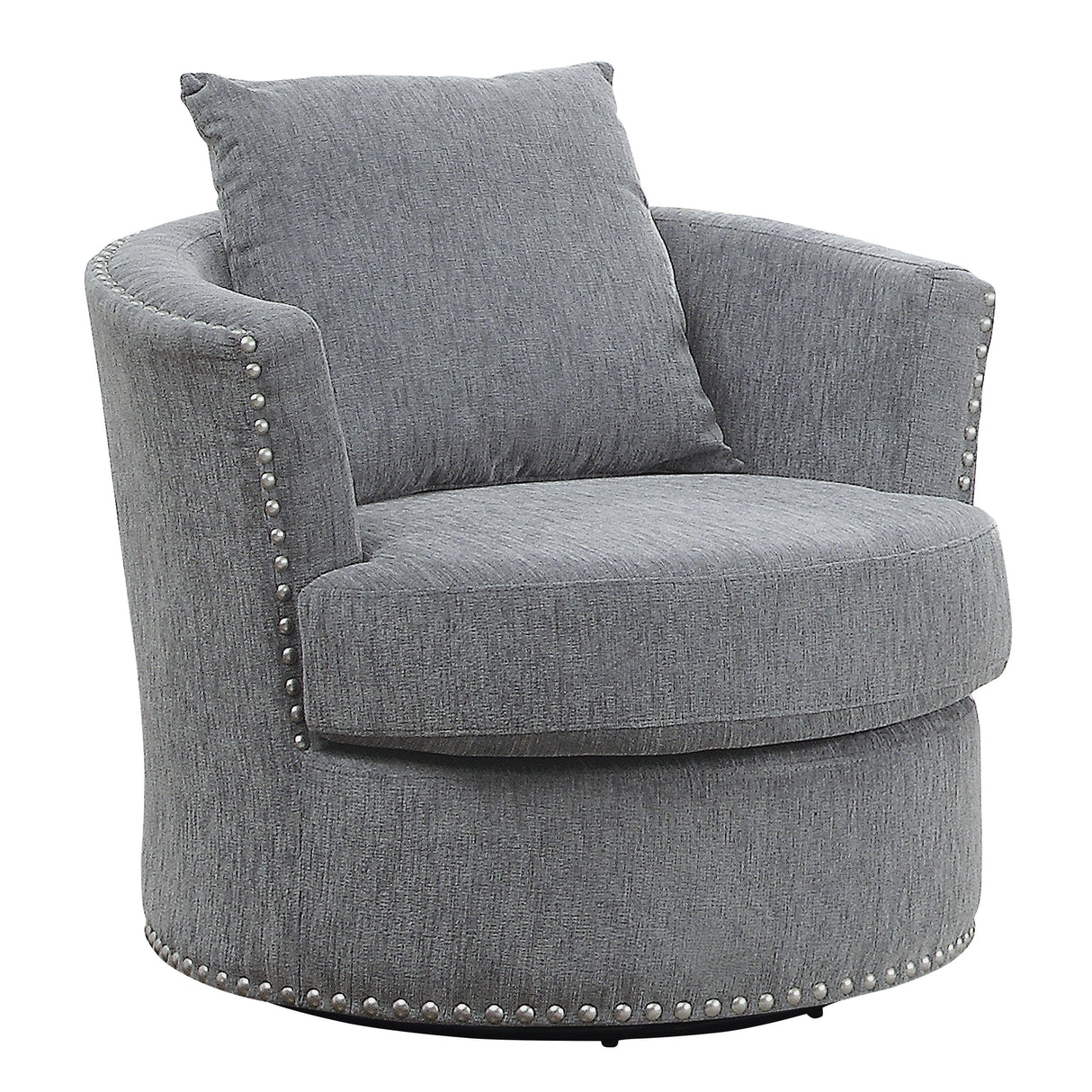 Morelia Dark Gray Swivel Chair by Homelegance at Eve Furniture