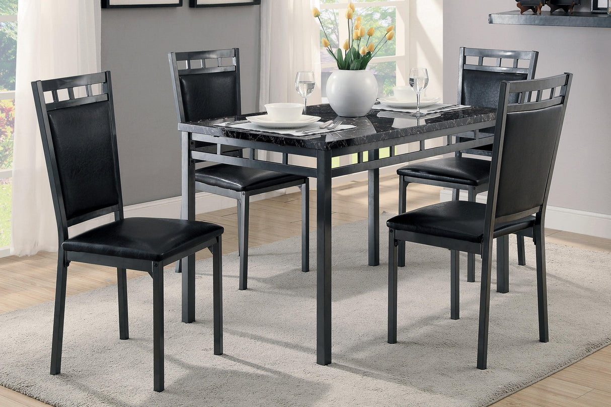 Olney Black/Dark Brown 5-Piece Dining Set by Homelegance at Eve Furniture