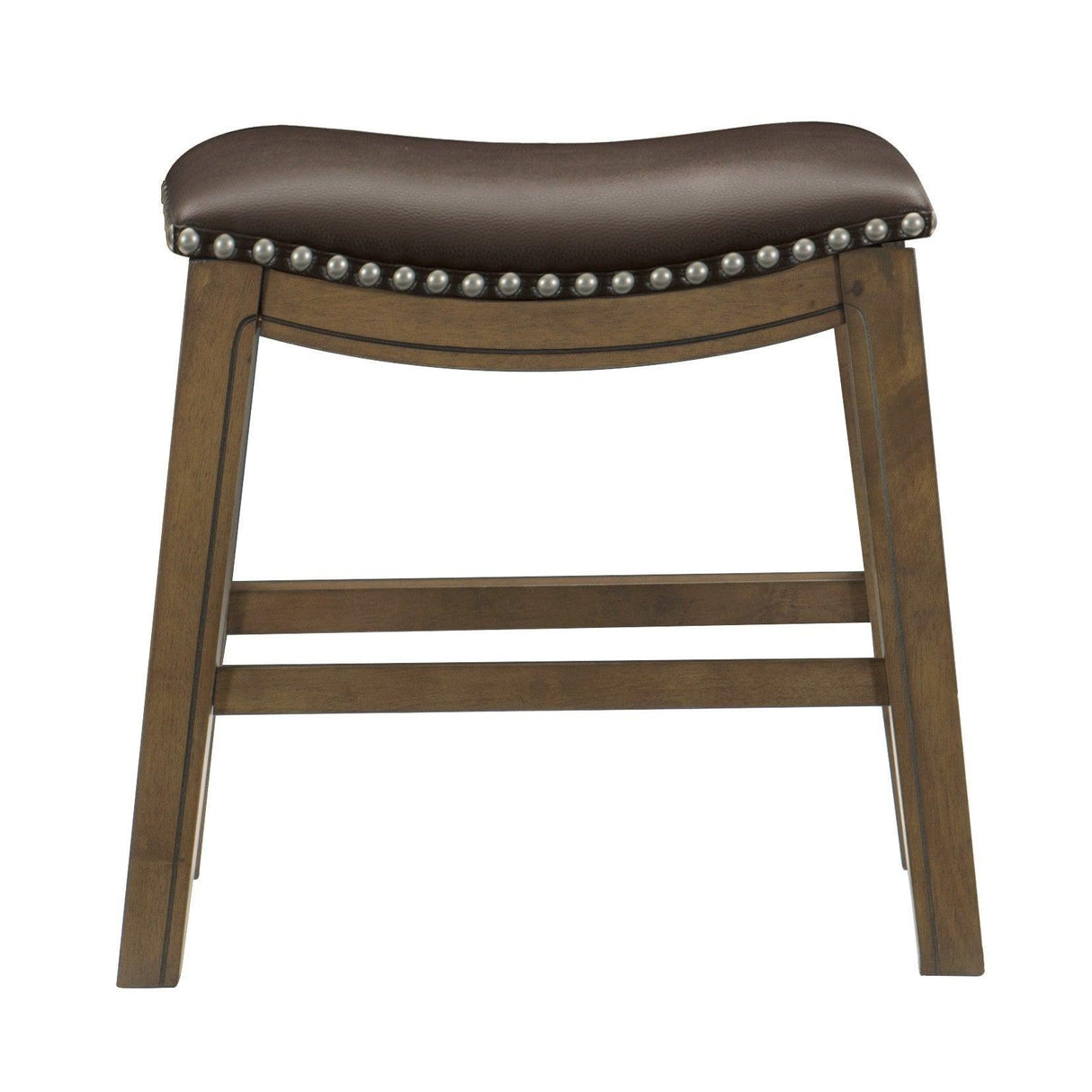 Ordway Brown/Brown Dining Stool, Brown by Homelegance at Eve Furniture