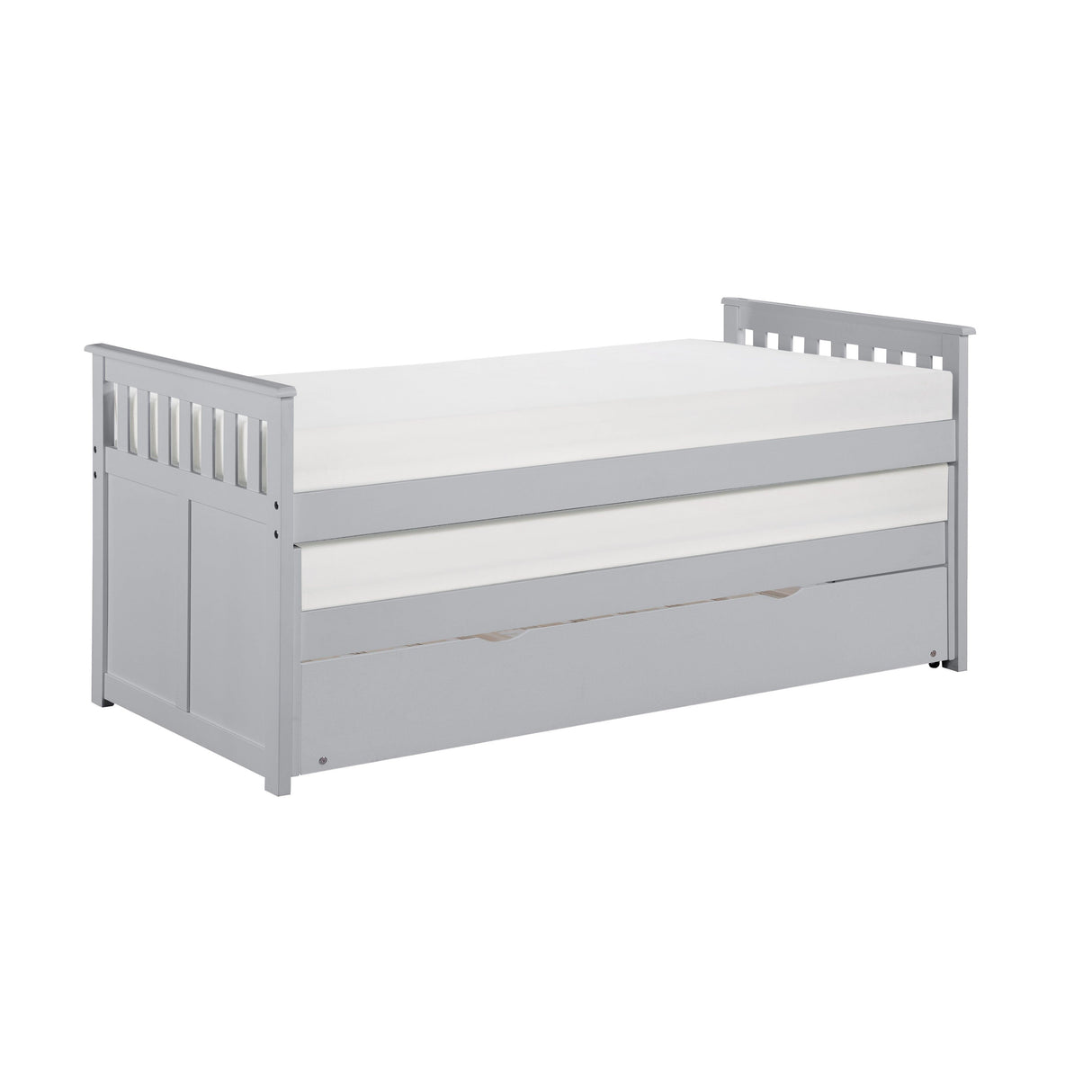 Orion Gray Twin/Twin Bed with Twin Trundle by Homelegance at Eve Furniture