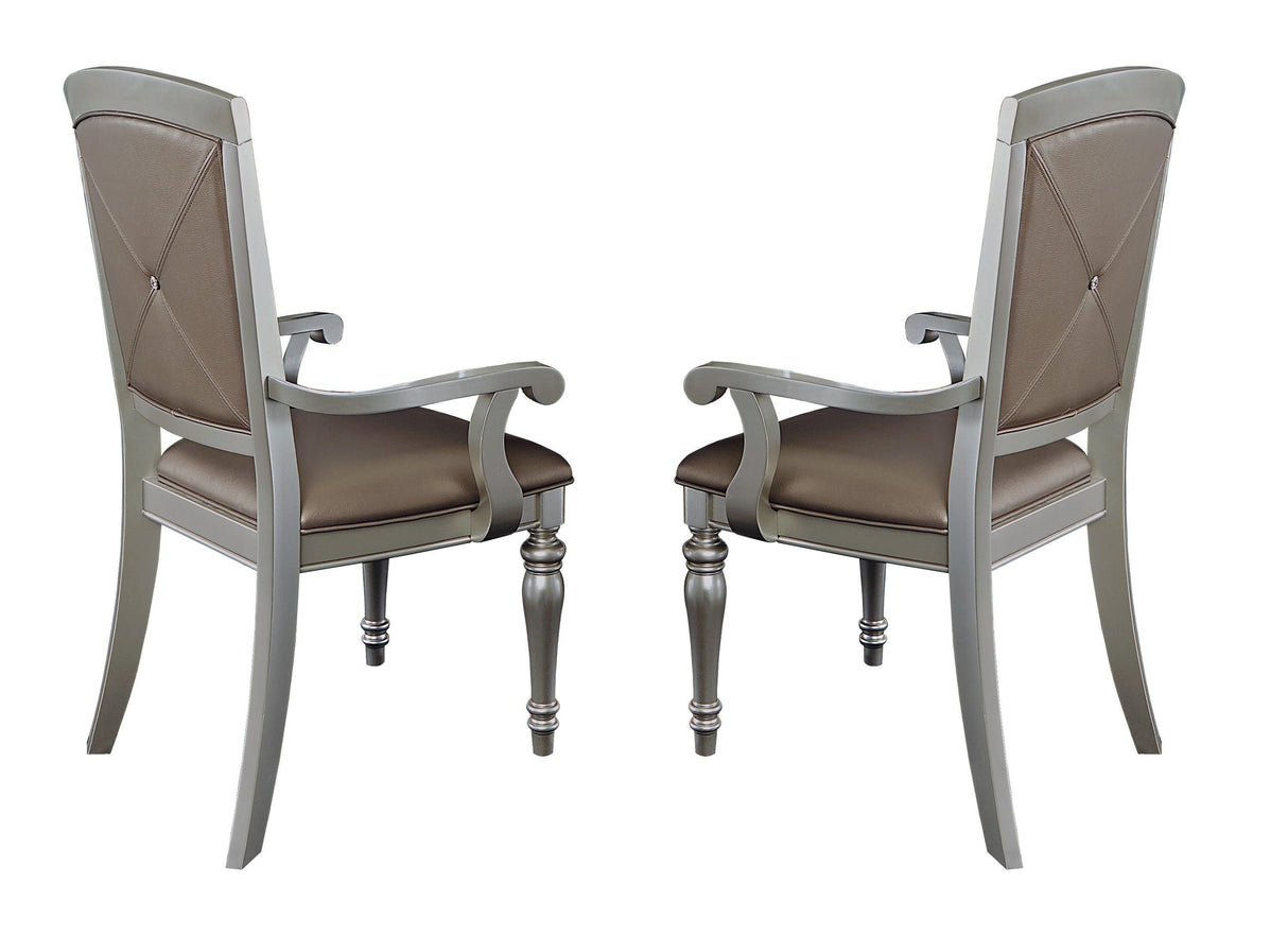 Orsina Silver Arm Chair, Set of 2 by Homelegance at Eve Furniture