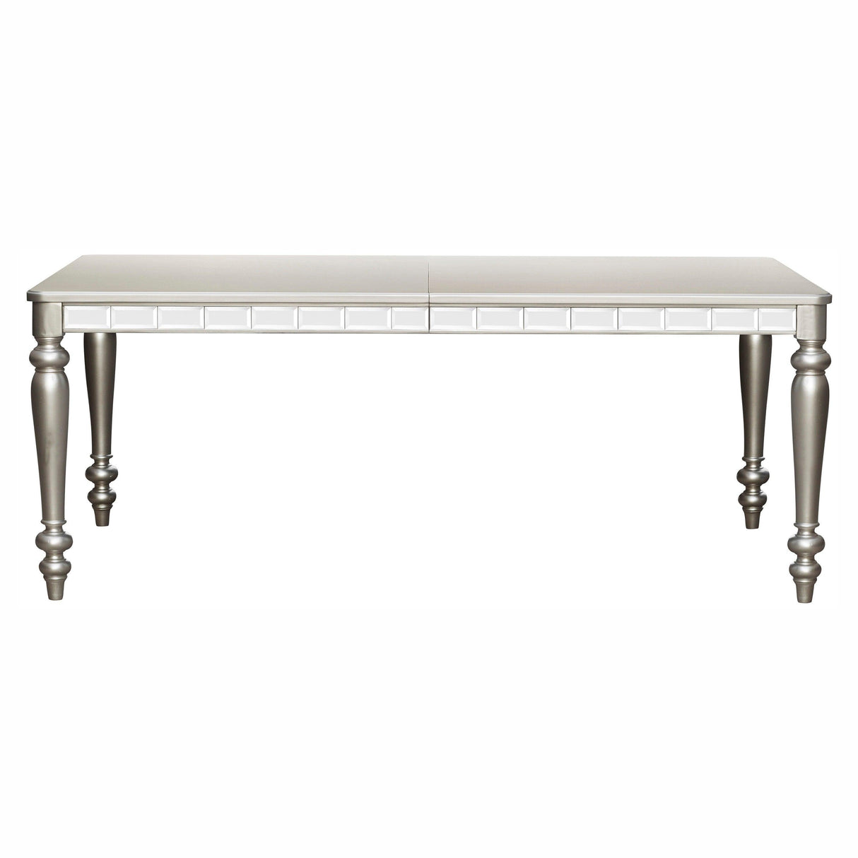Orsina Silver Mirrored Extendable Dining Table by Homelegance at Eve Furniture