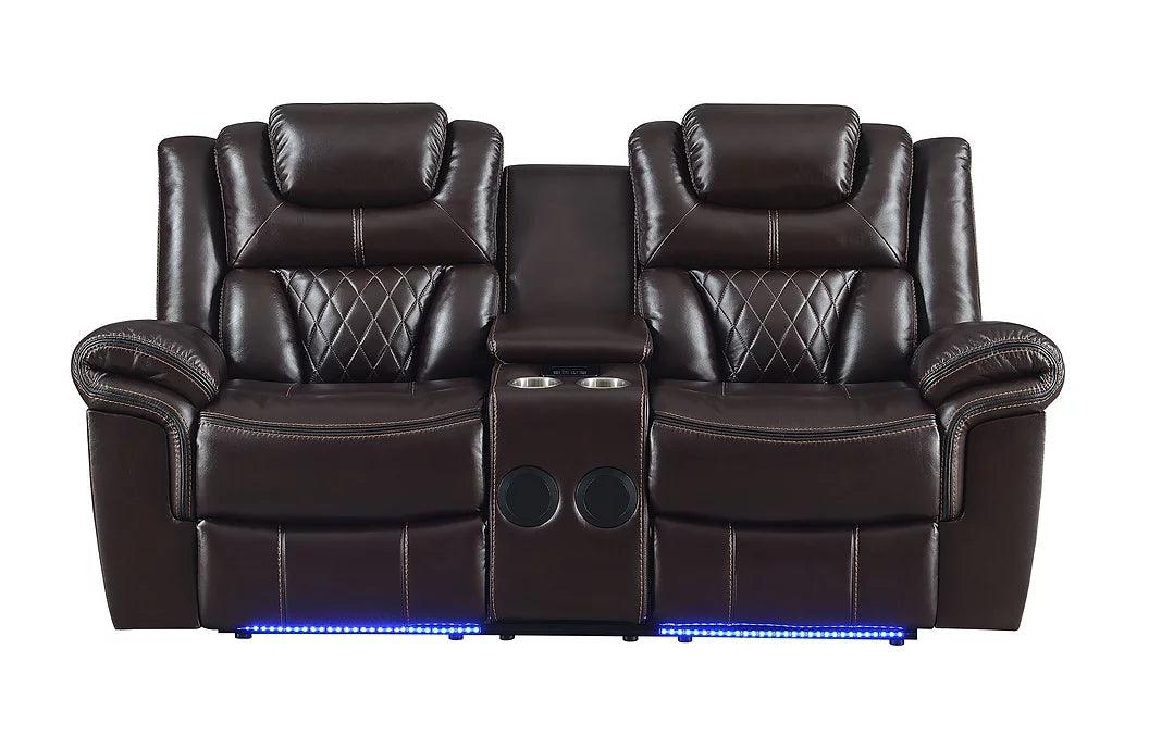 Party Time Brown 3-Piece Power Reclining Living Room Set by New Era Innovations at Eve Furniture