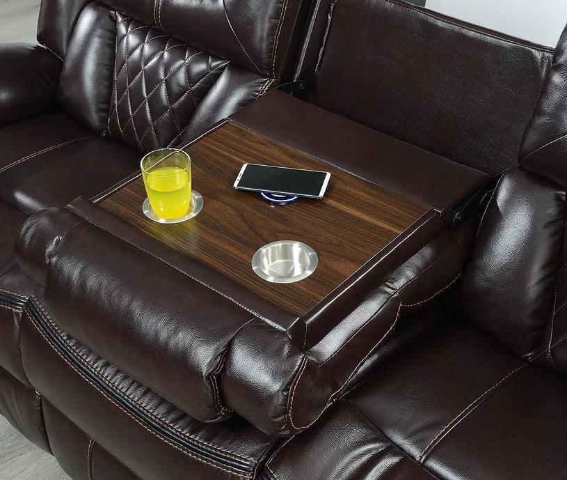 Party Time Brown 3-Piece Power Reclining Living Room Set by New Era Innovations at Eve Furniture