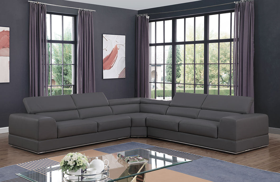 Pella Dark Grey Sectional by New Era Innovations at Eve Furniture