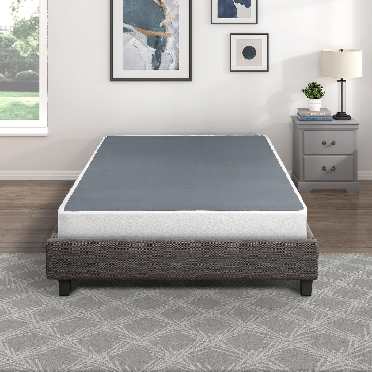 Perrin White Eastern King Mattress Foundation by Homelegance at Eve Furniture
