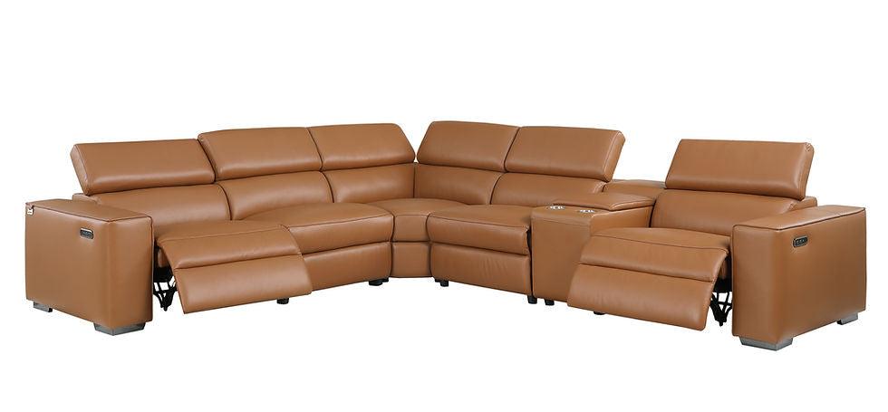 Picasso Carmel 6-Piece 2-Power Reclining Sectional by New Era Innovations at Eve Furniture