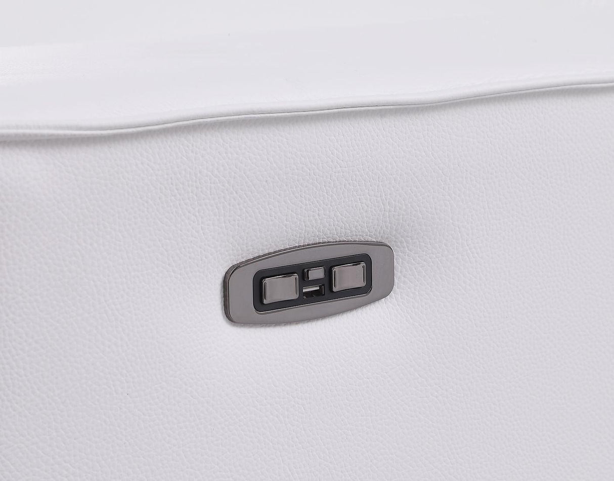 Picasso White 7-Piece 3 Power Reclining Sectional by New Era Innovations at Eve Furniture