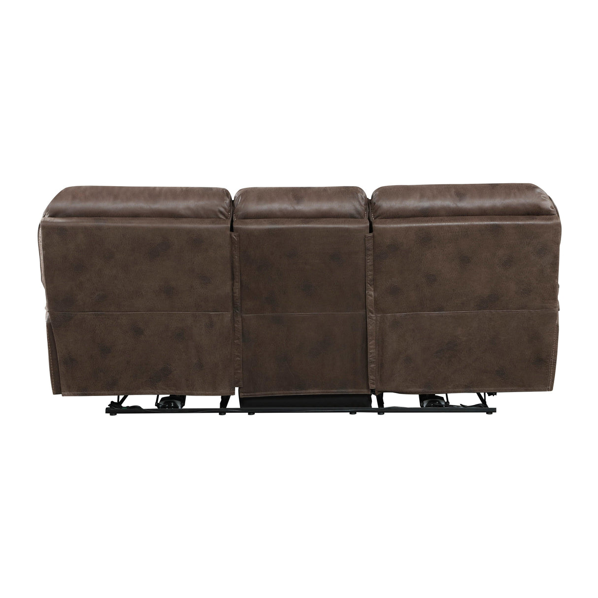 Proctor Brown Microfiber Power Double Reclining Sofa by Homelegance at Eve Furniture