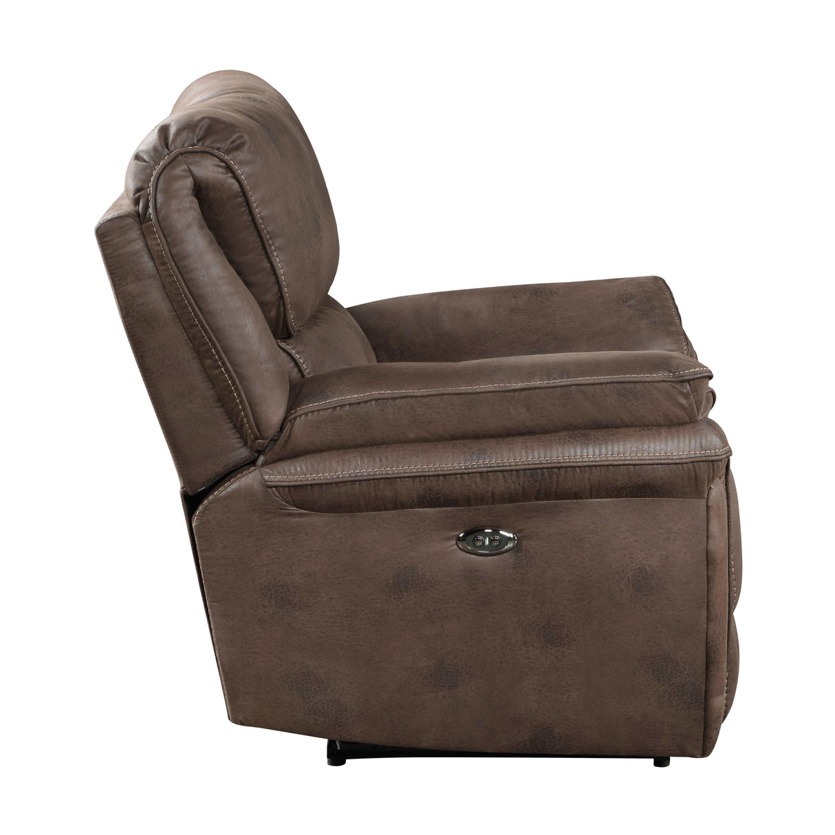 Proctor Brown Microfiber Power Reclining Chair by Homelegance at Eve Furniture