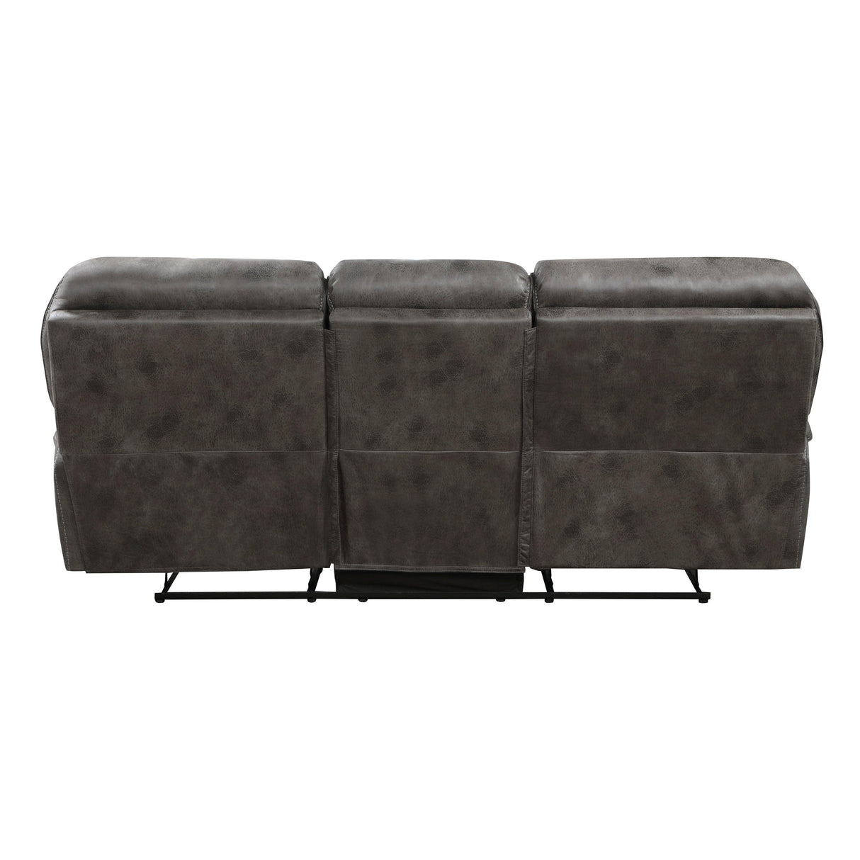Proctor Gray Microfiber Double Reclining Sofa by Homelegance at Eve Furniture